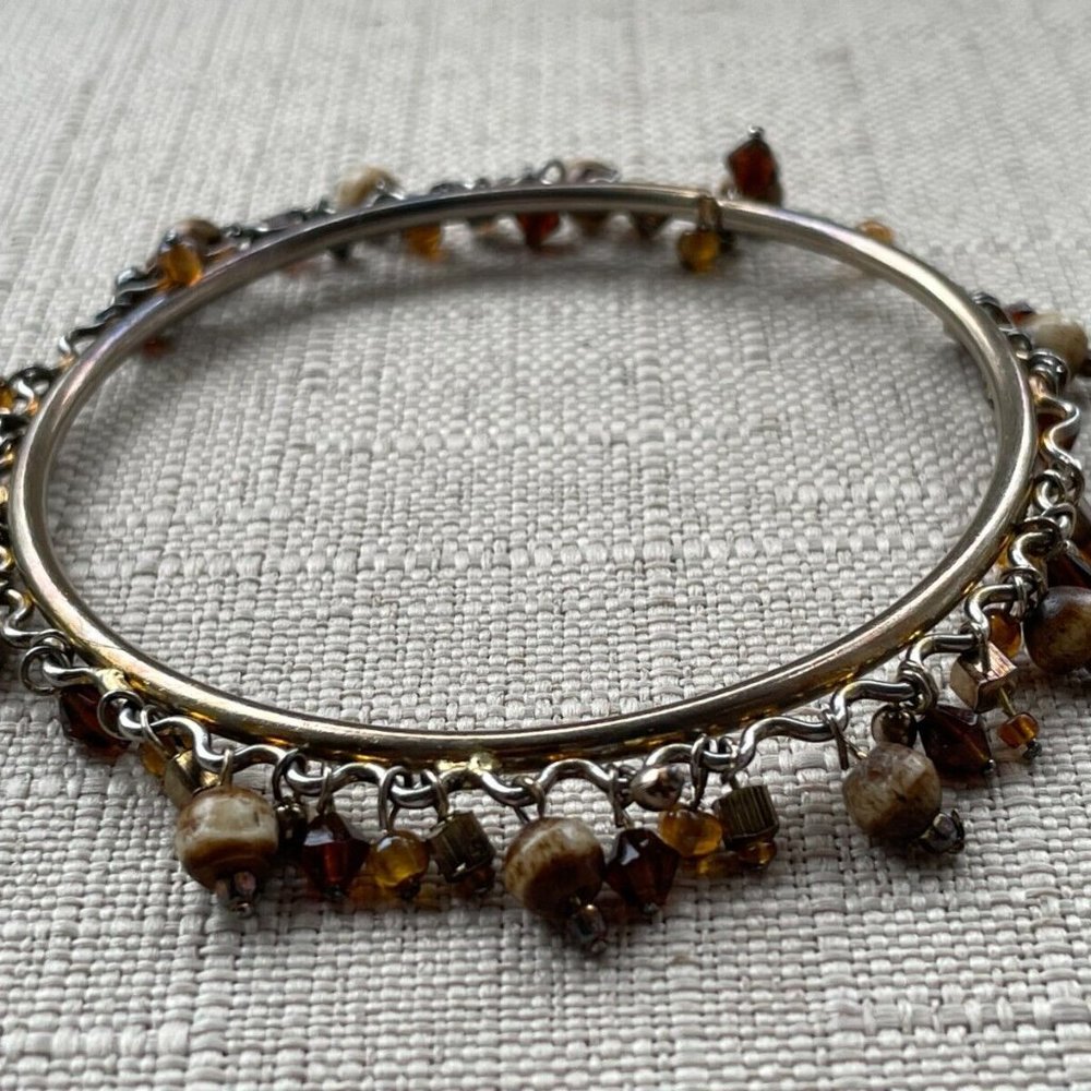 Women Bracelet Silver Tone Beads Fashion Jewelry Wrist Band Unbranded - Picture 3 of 10
